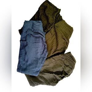 4-Pack Bundle L Booty Scrunch Hexagon Textured Leggings Workout Yoga Pants